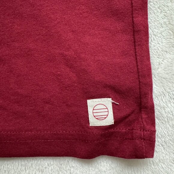 Marine layer jacob LS crew Mens Colorblock Long Sleeve Tee sz Medium red navy - Picture 10 of 11